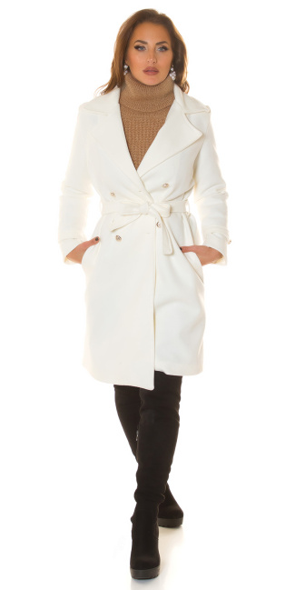 Musthave Coat with golden details White